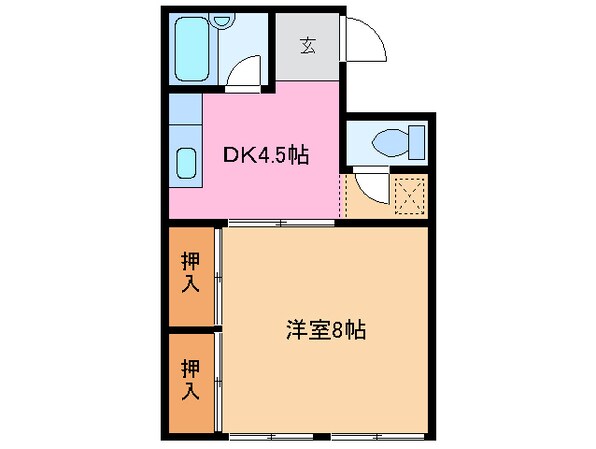 伊勢中川駅 徒歩7分 2階の物件間取画像